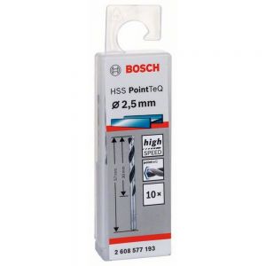 Bosch 2.5mm HSS Jobber Twist Drill Bit 10 Pack