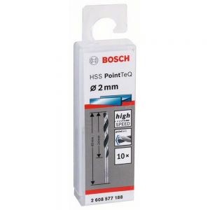 Bosch 2mm HSS Jobber Twist Drill Bit 10 Pack