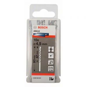 Bosch 4.5mm HSS-G Twist Drill Bit Precision Ground 10 Pack