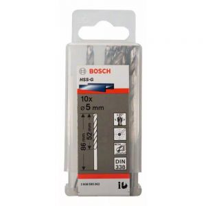 Bosch 5mm HSS-G Twist Drill Bit Precision Ground 10 Pack