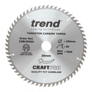 Trend CSB/25060 TCT Saw Blade 250 x 30 x 60 Teeth