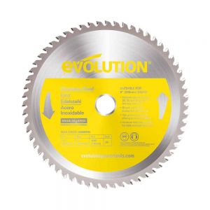 Evolution 230mm Stainless Steel Cutting Saw Blade 60 Teeth