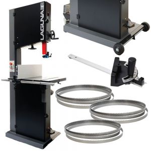 Laguna 18/BX Bandsaw Package 2 with Mitre Guide, Wheel Kit and 3 Blades