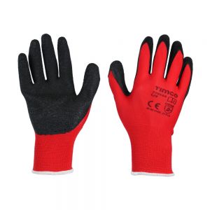 Timco 770164 Light Grip Gloves Crinkle Latex Coated Polyester Large