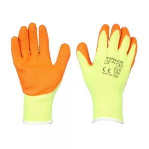 Timco 770194 Eco-Grip Gloves Crinkle Latex Coated Polycotton Large