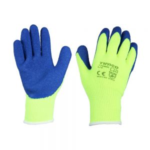 TIMco 770496 Warm Grip safety Gloves Crinkle Latex Coated Polyester