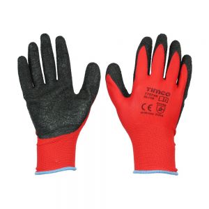 Timco 770746 Light Grip Gloves Crinkle Latex Coated Polyester X Large