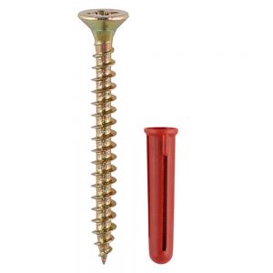 Timco SRPLUGP 30 mm Red Plug with 4 X 40 mm Screw