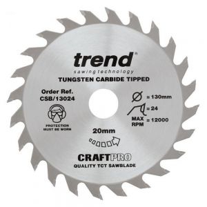 Trend CSB/13024 TCT Saw Blade 130 x 20 x 24 Teeth 