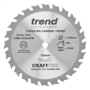 Trend CSB/15024TB TCT Saw Blade 150 x 10 Thin x 24 Teeth