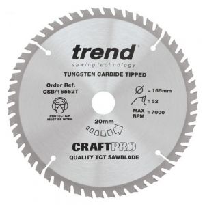 Trend CSB/16552T TCT Saw Blade 165 x 20 x 52 Teeth