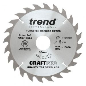 Trend CSB/16524 TCT Saw Blade 165 x 30 x 24 Teeth