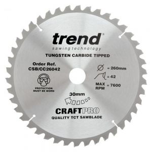Trend CSB/CC26042 TCT Saw Blade 260 x 30 x 42 Teeth