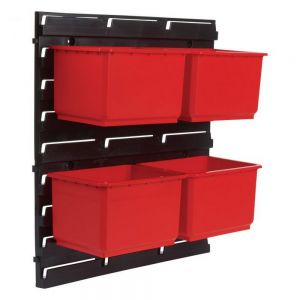 Trend MS/P/RACK/4 Pro Storage Wall Rack with 4 Large Bins