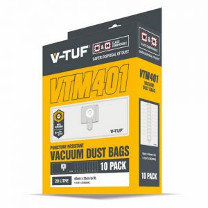 VTM 15L Dust Bags to Fit VTM1 Pack of 5