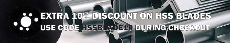 10% off HSS cold saw blades with code HSSBLADE10