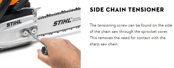 Stihl MS Feature - Side Chain Tensioner