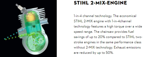 Stihl MS Feature - Stihl 2-Mix-Engine